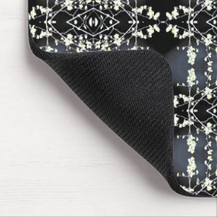 Mousepad Padrão decorativo preto e branco