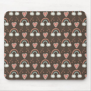 Mousepad Padrão do arco-íris boêmico-cônico