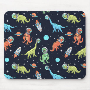 Mousepad Padrão do Astronauta do Dinossauro para Crianças