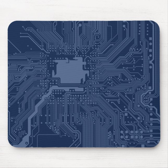 Mousepad Padrão do circuito da placa-mãe do Geek azul (Frente)