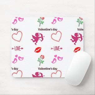 Mousepad Padrão do dia de os namorados em branco