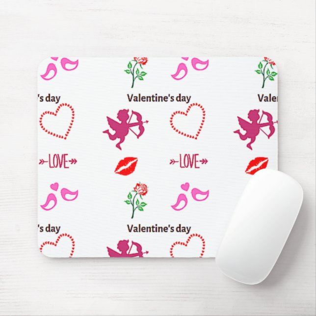 Mousepad Padrão do dia de os namorados em branco (Com mouse)