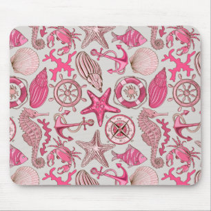 Mousepad Padrão do Mar Rosa