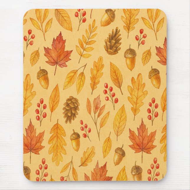 Mousepad Padrão do outono natural (Frente)