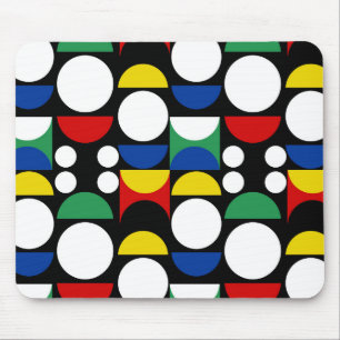 Mousepad Padrão do século de Médio Bauhaus, escandinavo neg