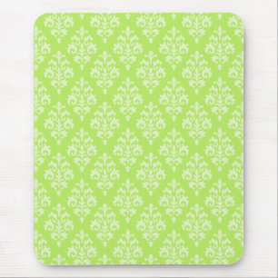 Mousepad Padrão do Verde limão do Damask