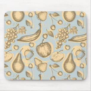 Mousepad Padrão do Vintage fruta