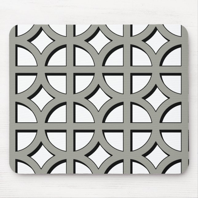 Mousepad Padrão dos círculos da cinza (Frente)