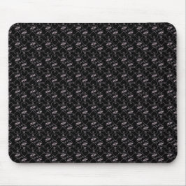 Mousepad Padrão Elegante de Corações e Chaves Rosa Modernos