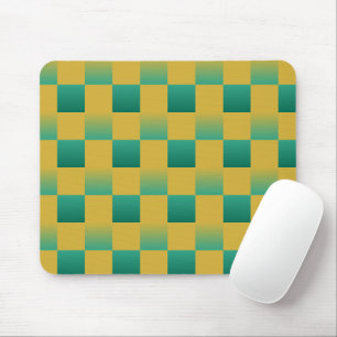 Mousepad Padrão elegante em verde e ouro