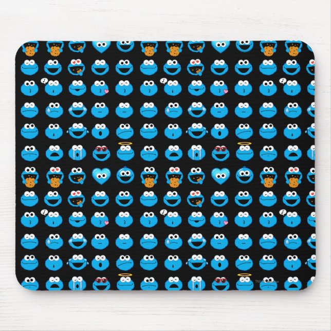 Mousepad Padrão Emoji Monster Cookie (Frente)