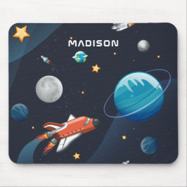 Mousepad Padrão espacial externo Galáxia Estrelas de foguet