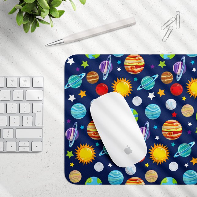 Mousepad Padrão Espacial, Planetas, Estrelas, Cosmos, Galáx (Criador carregado)