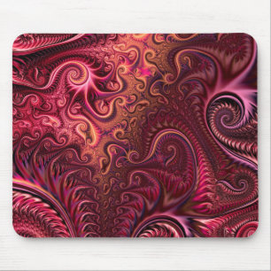 Mousepad Padrão Espiral Da Carmina De Burgundy Colorida abs
