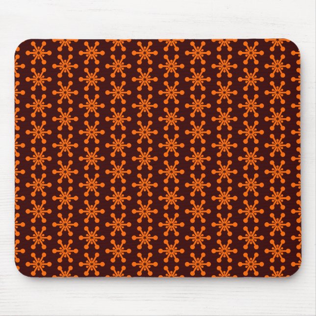 Mousepad Padrão estelar - Laranja no escuro Brown 330000 (Frente)