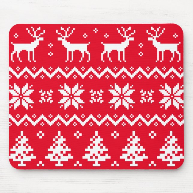 Mousepad Padrão Feliz Natal 4 (Frente)