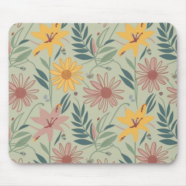 Mousepad padrão floral (Frente)