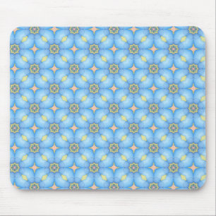 Mousepad Padrão floral abstrato azul