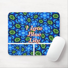 Mousepad Padrão Floral abstrato Azul
