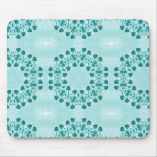 Mousepad Padrão Floral, Azul Teal