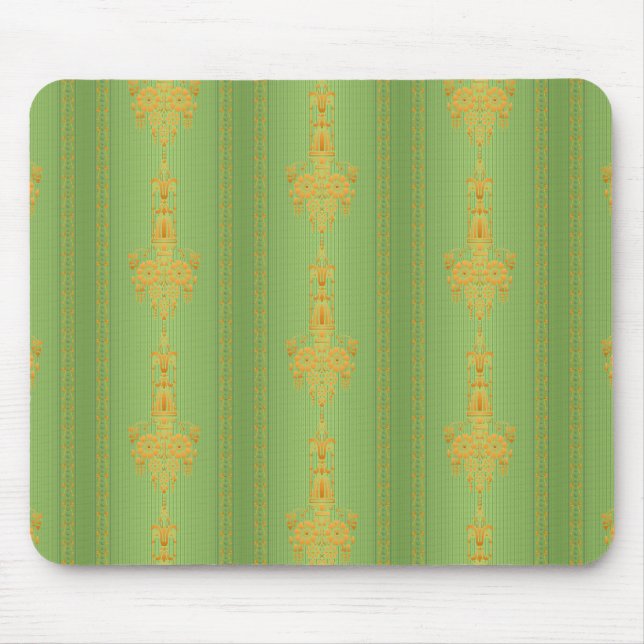 Mousepad Padrão floral barroco com fronteira (Frente)