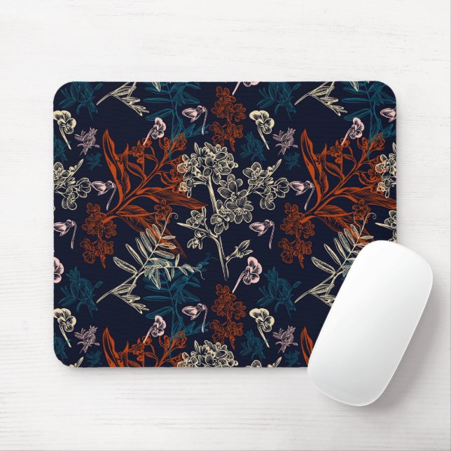 Mousepad Padrão Floral Belo (Com mouse)
