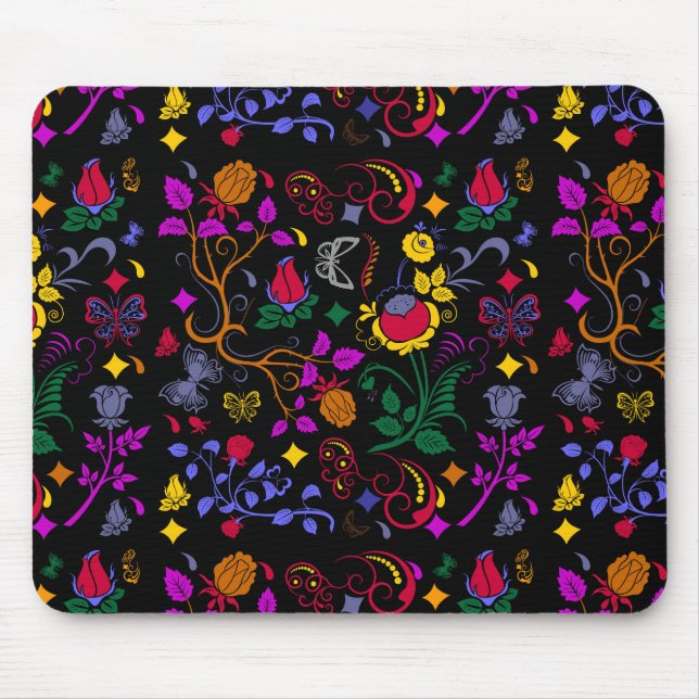 Mousepad Padrão floral colorido bonito (Frente)