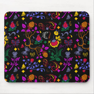 Mousepad Padrão floral colorido fofo