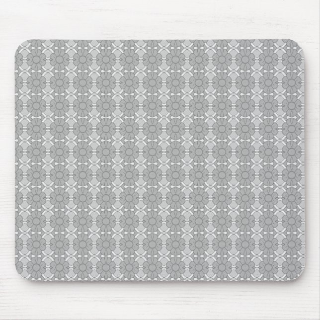 Mousepad Padrão Floral da cinza (Frente)