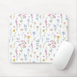 Mousepad Padrão Floral de Cor da Água