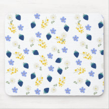Padrão Floral de Flor Silvestre e Amora