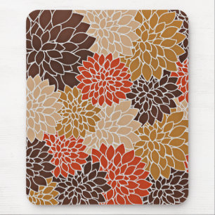 Mousepad padrão floral de outono