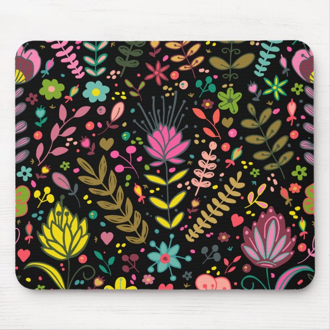 Mousepad Padrão Floral de Superfície - Papel de parede Flor (Frente)