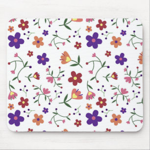 Mousepad Padrão Floral Desenhado À Mão