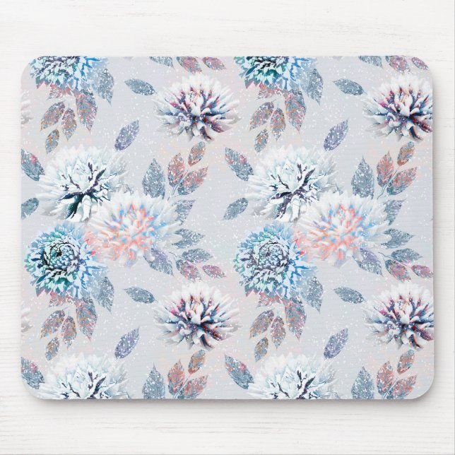Mousepad Padrão floral elegante. (Frente)