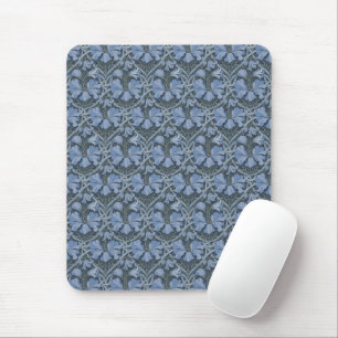Mousepad Padrão Floral Elegante em Aquarela Azul