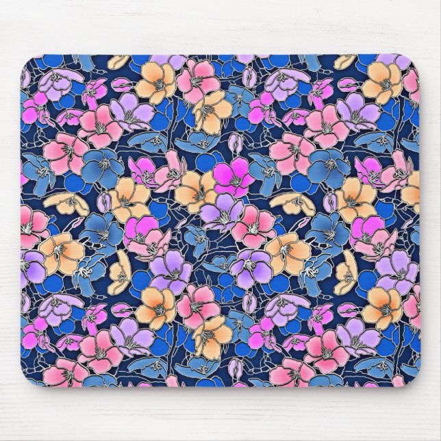 Mousepad Padrão Floral Estilista 46 (Frente)