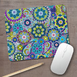 Mousepad Padrão Floral Funky em cores de tendência<br><div class="desc">Um design divertido para mulheres e adolescentes.</div>
