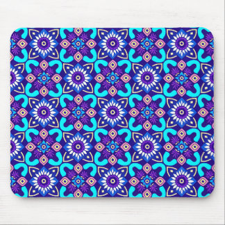 Mousepad Padrão Floral Geométrico Retrogeométrico Vibrante