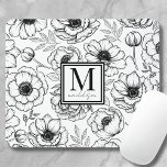 Mousepad Padrão Floral Monograma Feminino Personalizado<br><div class="desc">Adicione um toque de sofisticação ao seu espaço de trabalho com este elegante mouse pad, com um monograma personalizado e um nome enquadrado dentro de um detalhe quadrado chic. O mouse pad mostra um lindo padrão floral botânico, trazendo uma noção da natureza e primavera para a sua mesa. A combinação...</div>