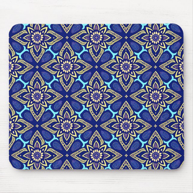 Mousepad Padrão Floral na moda Boho Chic (Frente)