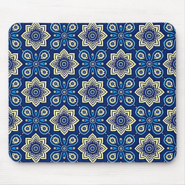 Mousepad Padrão Floral na moda Boho Chic (Frente)