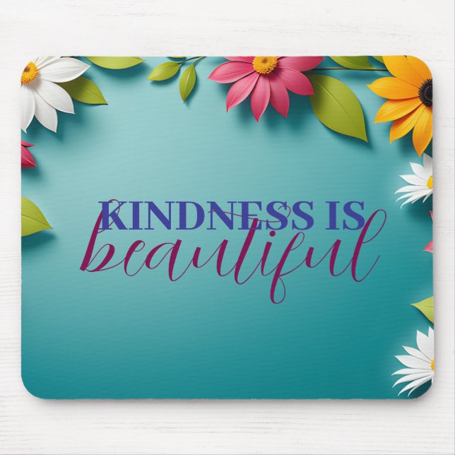 Mousepad Padrão Floral Personalizável com o teclado do mous (Frente)