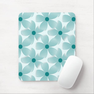 Mousepad Padrão floral verde.