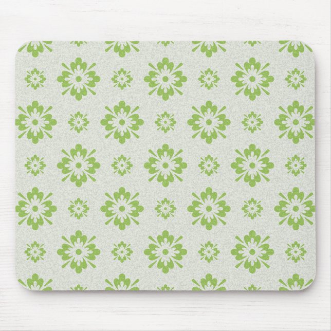 Mousepad Padrão floral verde (Frente)