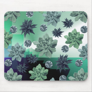 Mousepad Padrão Floral Verde do Jardim Botânico