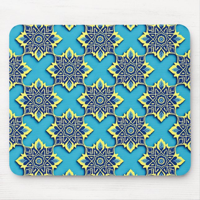 Mousepad Padrão Floral Vibrant Boho Chic (Frente)
