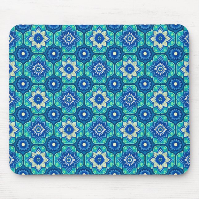 Mousepad Padrão Floral Vibrant Boho Chic (Frente)