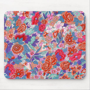 Mousepad Padrão floral vintage colorido