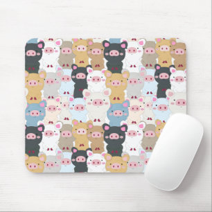 Mousepad Padrão Fofo de Porcos